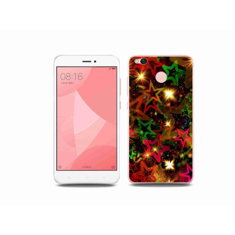 Gelový kryt mmCase na mobil Xiaomi Redmi 4X - barevné hvězdičky