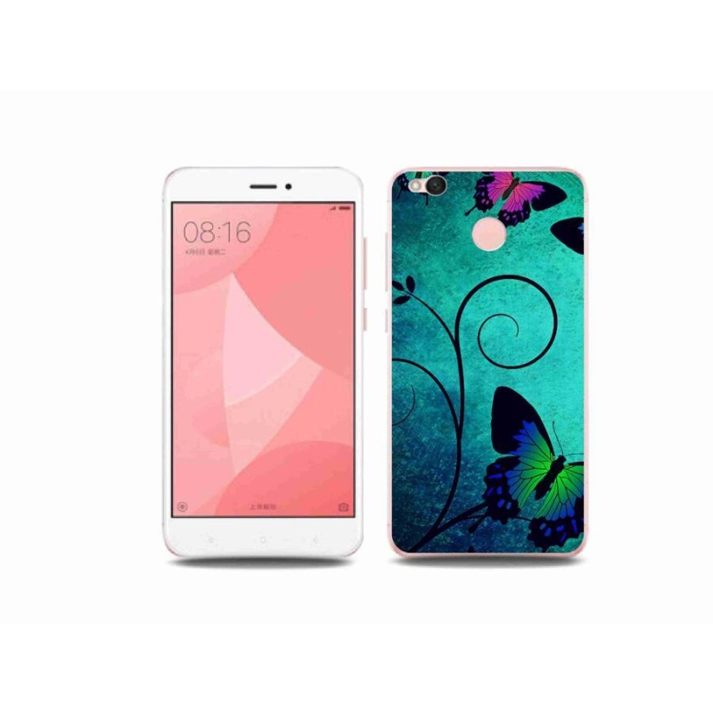 Gelový kryt mmCase na mobil Xiaomi Redmi 4X - barevní motýli