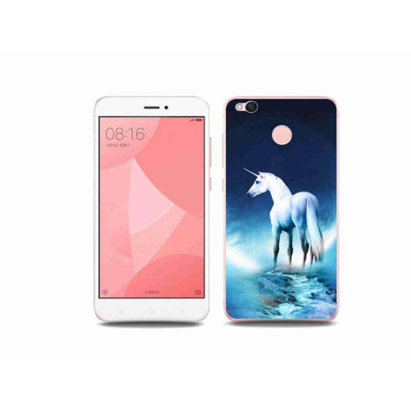 Gelový kryt mmCase na mobil Xiaomi Redmi 4X - bílý jednorožec