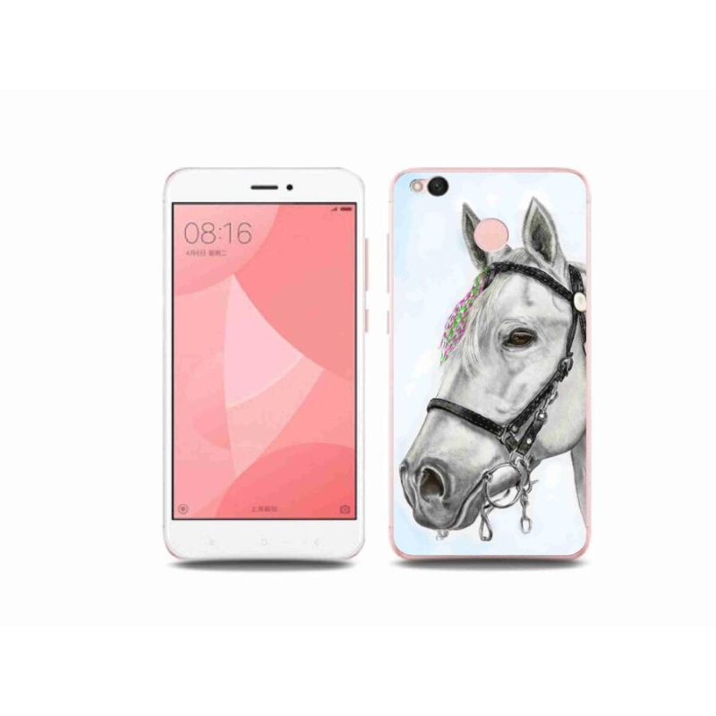 Gelový kryt mmCase na mobil Xiaomi Redmi 4X - bílý kůň 1