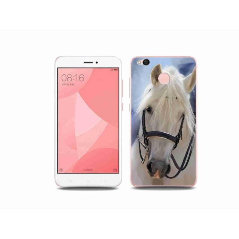 Gelový kryt mmCase na mobil Xiaomi Redmi 4X - bílý kůň