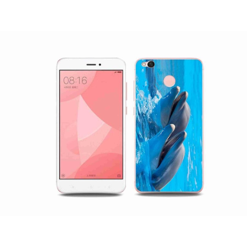 Gelový kryt mmCase na mobil Xiaomi Redmi 4X - delfíni