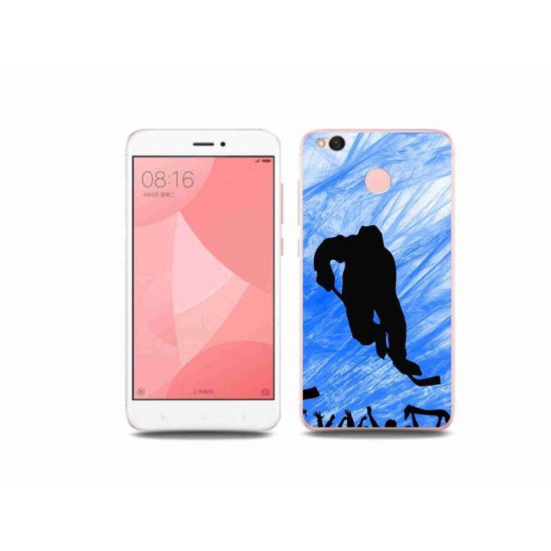 Gelový kryt mmCase na mobil Xiaomi Redmi 4X - hokejový hráč