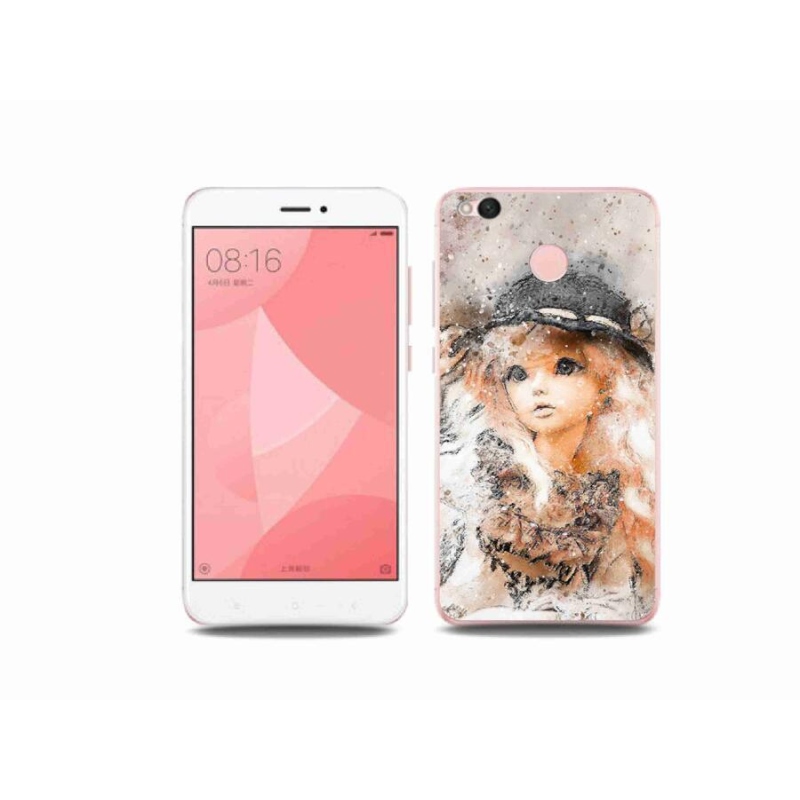 Gelový kryt mmCase na mobil Xiaomi Redmi 4X - holčička s kloboukem