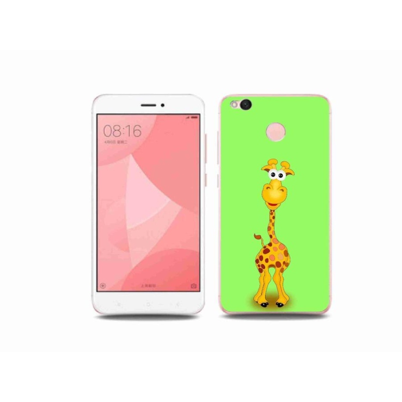 Gelový kryt mmCase na mobil Xiaomi Redmi 4X - kreslená žirafa