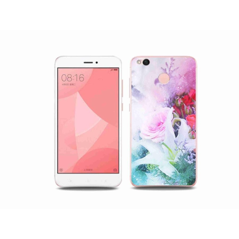 Gelový kryt mmCase na mobil Xiaomi Redmi 4X - květiny 4