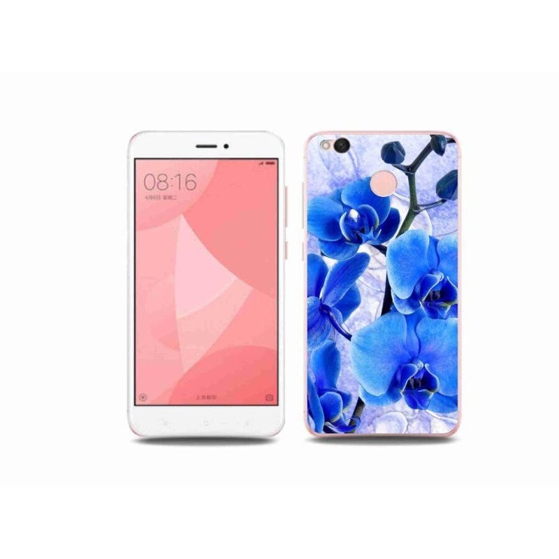 Gelový kryt mmCase na mobil Xiaomi Redmi 4X - modré květy
