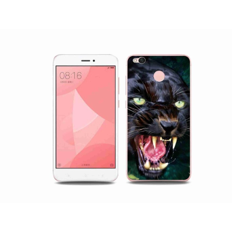 Gelový kryt mmCase na mobil Xiaomi Redmi 4X - rozzuřený černý panter