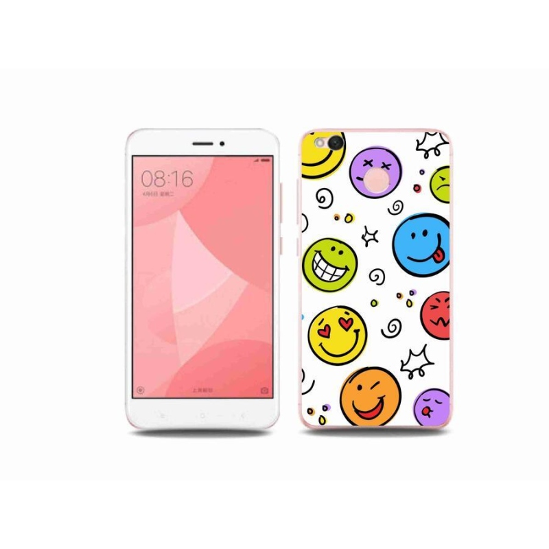 Gelový kryt mmCase na mobil Xiaomi Redmi 4X - smajlíci