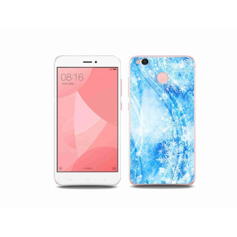 Gelový kryt mmCase na mobil Xiaomi Redmi 4X - sněhové vločky