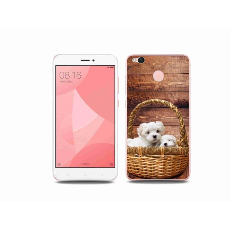 Gelový kryt mmCase na mobil Xiaomi Redmi 4X - štěňátka