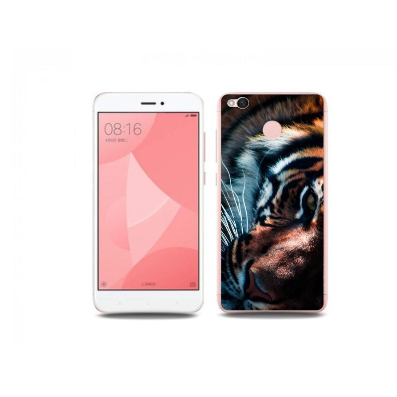 Gelový kryt mmCase na mobil Xiaomi Redmi 4X - tygří pohled