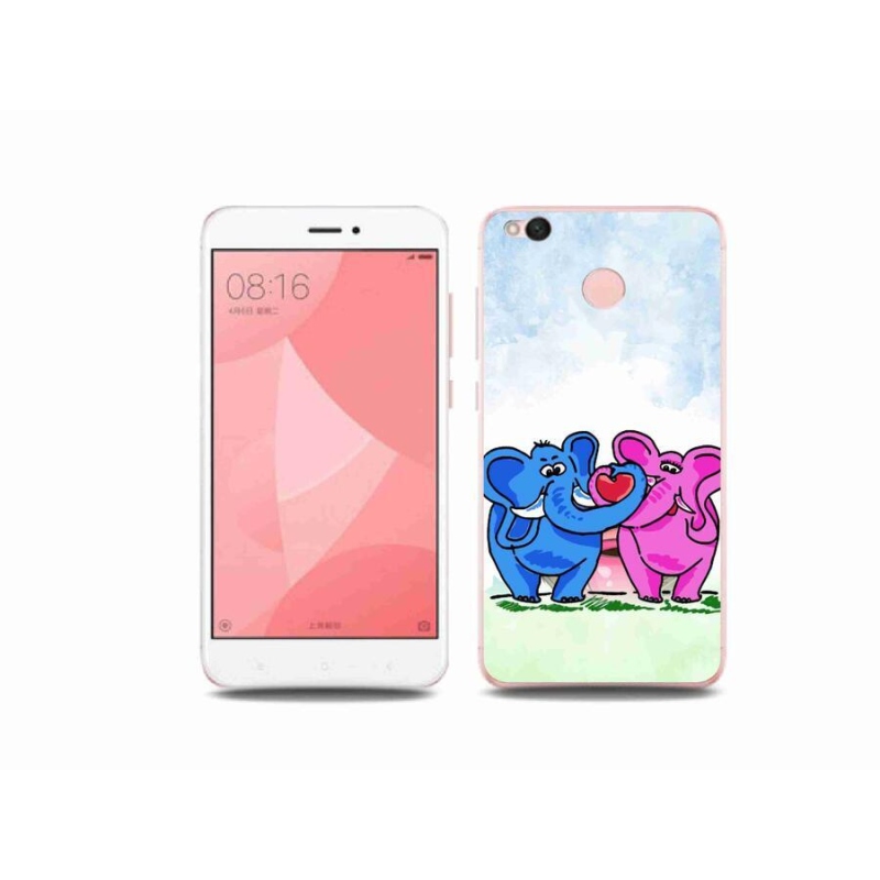 Gelový kryt mmCase na mobil Xiaomi Redmi 4X - zamilovaní sloni