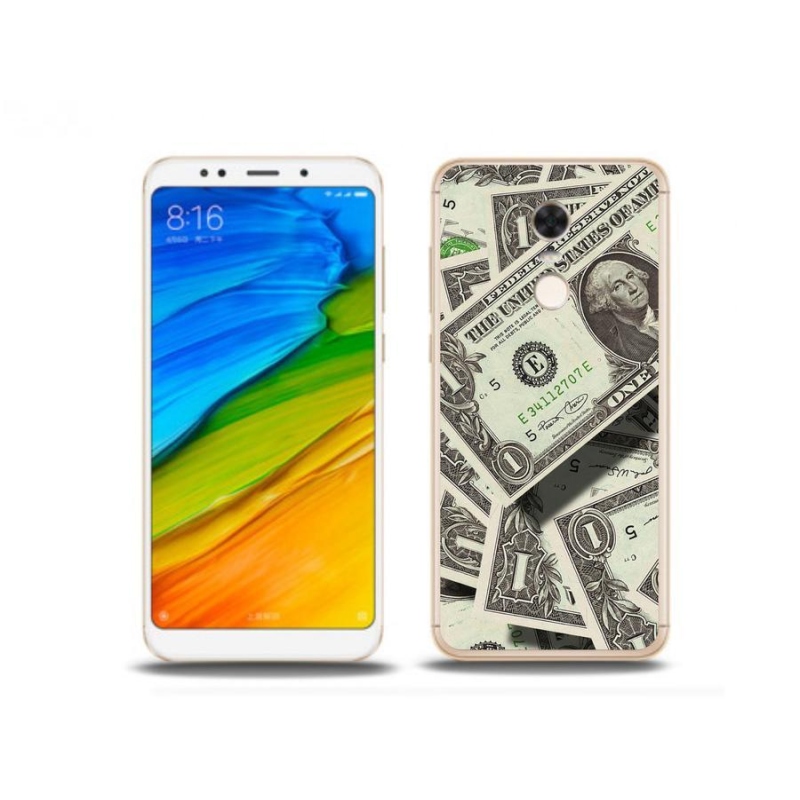 Gelový kryt mmCase na mobil Xiaomi Redmi 5 Plus - americký dolar