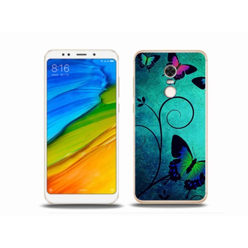 Gelový kryt mmCase na mobil Xiaomi Redmi 5 Plus - barevní motýli