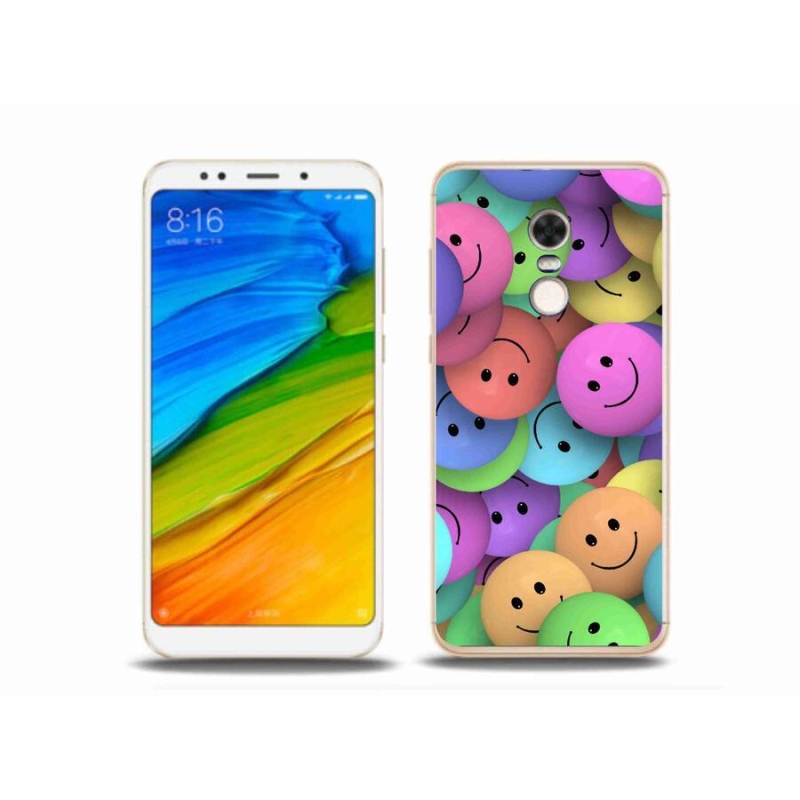 Gelový kryt mmCase na mobil Xiaomi Redmi 5 Plus - barevní smajlíci