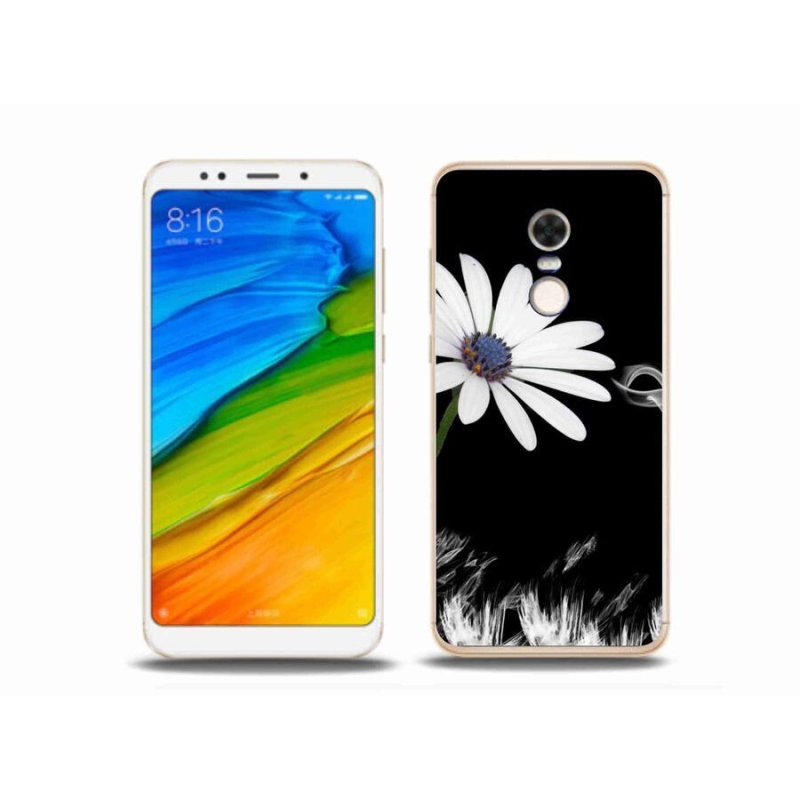 Gelový kryt mmCase na mobil Xiaomi Redmi 5 Plus - bílá květina
