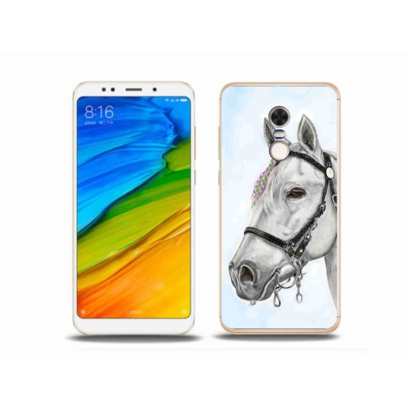 Gelový kryt mmCase na mobil Xiaomi Redmi 5 Plus - bílý kůň 1