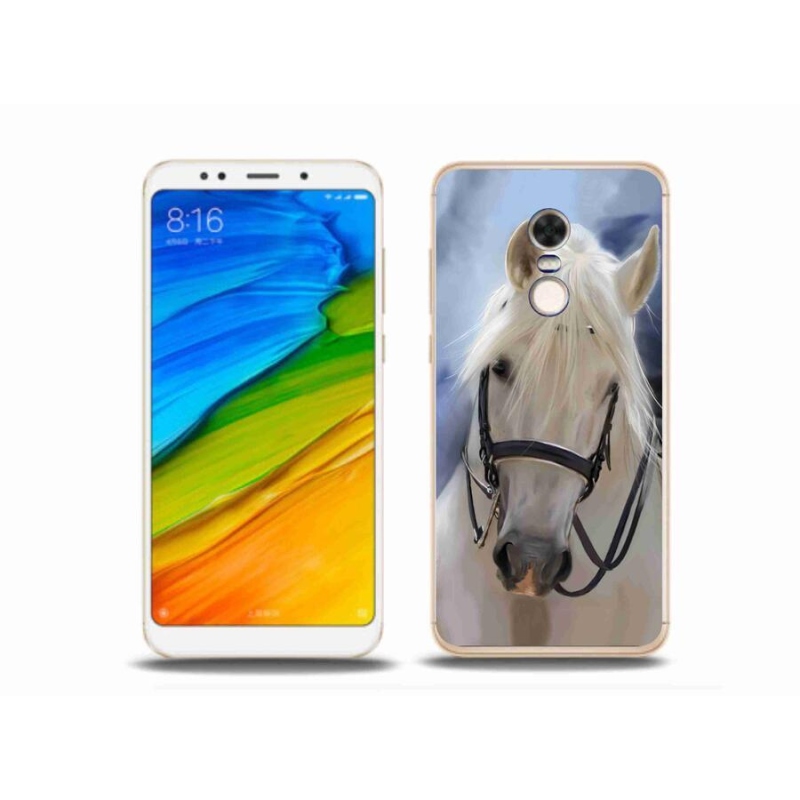 Gelový kryt mmCase na mobil Xiaomi Redmi 5 Plus - bílý kůň