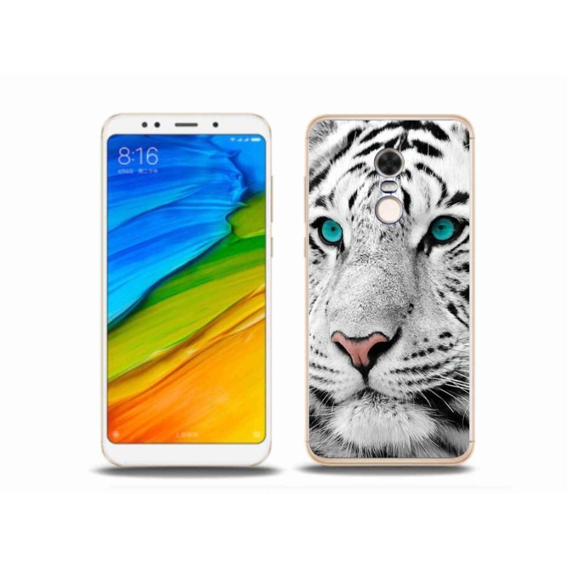 Gelový kryt mmCase na mobil Xiaomi Redmi 5 Plus - bílý tygr