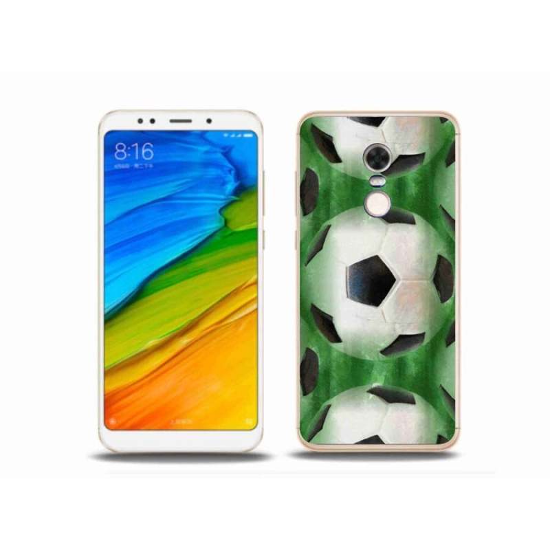 Gelový kryt mmCase na mobil Xiaomi Redmi 5 Plus - fotbalový míč