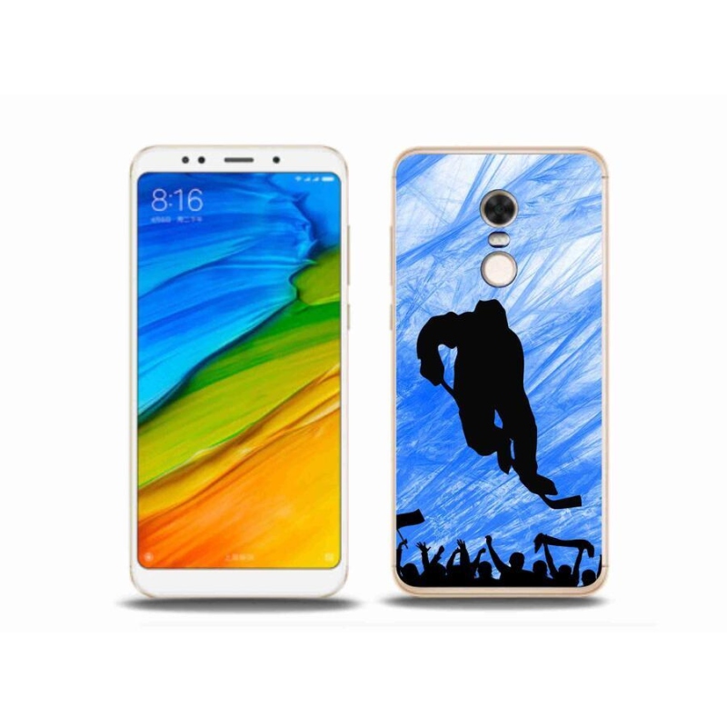 Gelový kryt mmCase na mobil Xiaomi Redmi 5 Plus - hokejový hráč