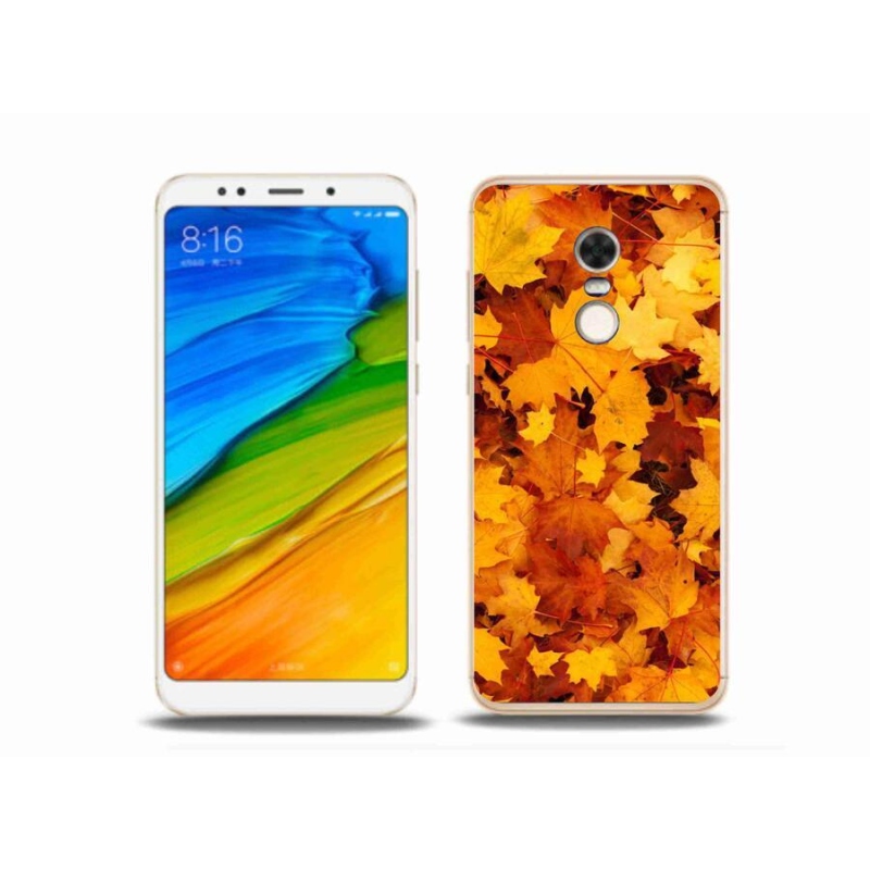 Gelový kryt mmCase na mobil Xiaomi Redmi 5 Plus - javorové listy