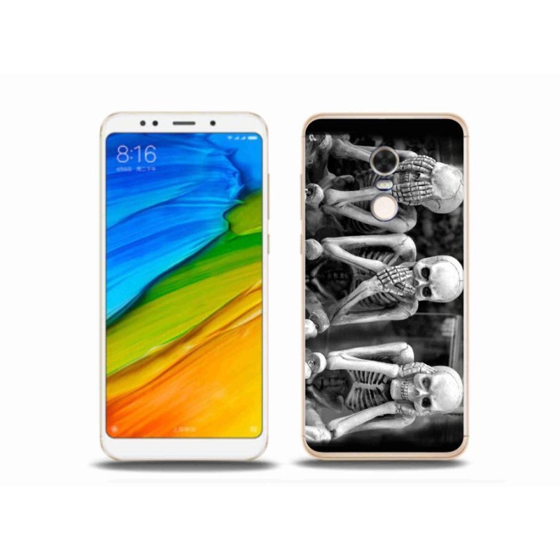 Gelový kryt mmCase na mobil Xiaomi Redmi 5 Plus - kostlivci