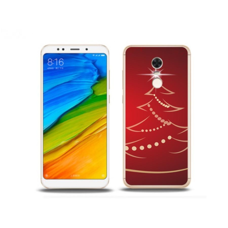Gelový kryt mmCase na mobil Xiaomi Redmi 5 Plus - kreslený vánoční stromek