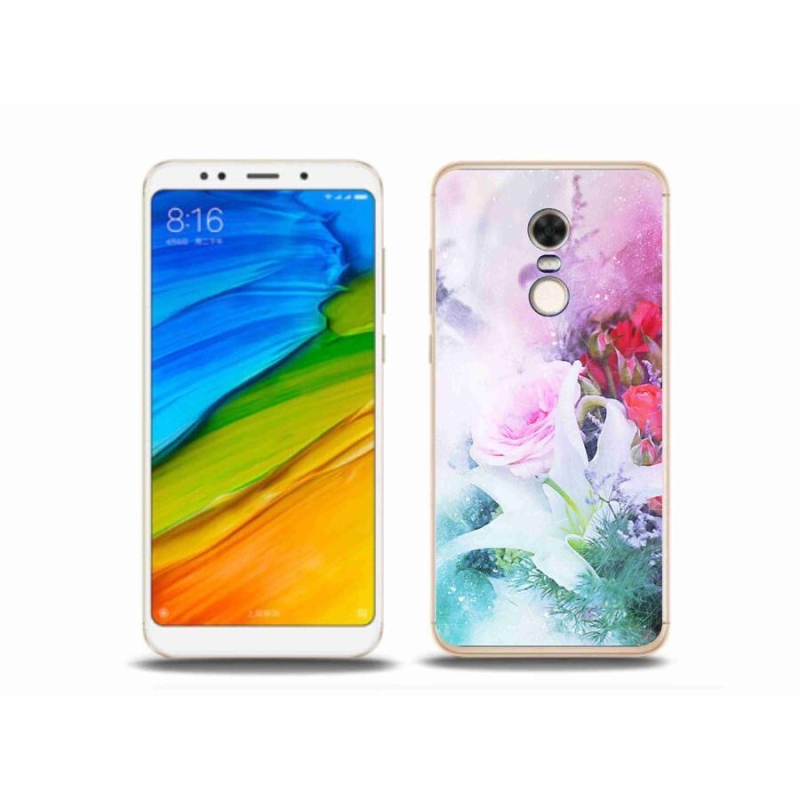 Gelový kryt mmCase na mobil Xiaomi Redmi 5 Plus - květiny 4