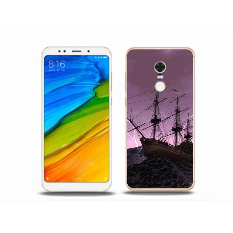 Gelový kryt mmCase na mobil Xiaomi Redmi 5 Plus - loď v bouři