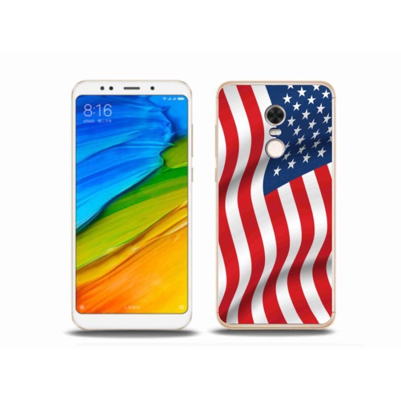 Gelový kryt mmCase na mobil Xiaomi Redmi 5 Plus - USA vlajka