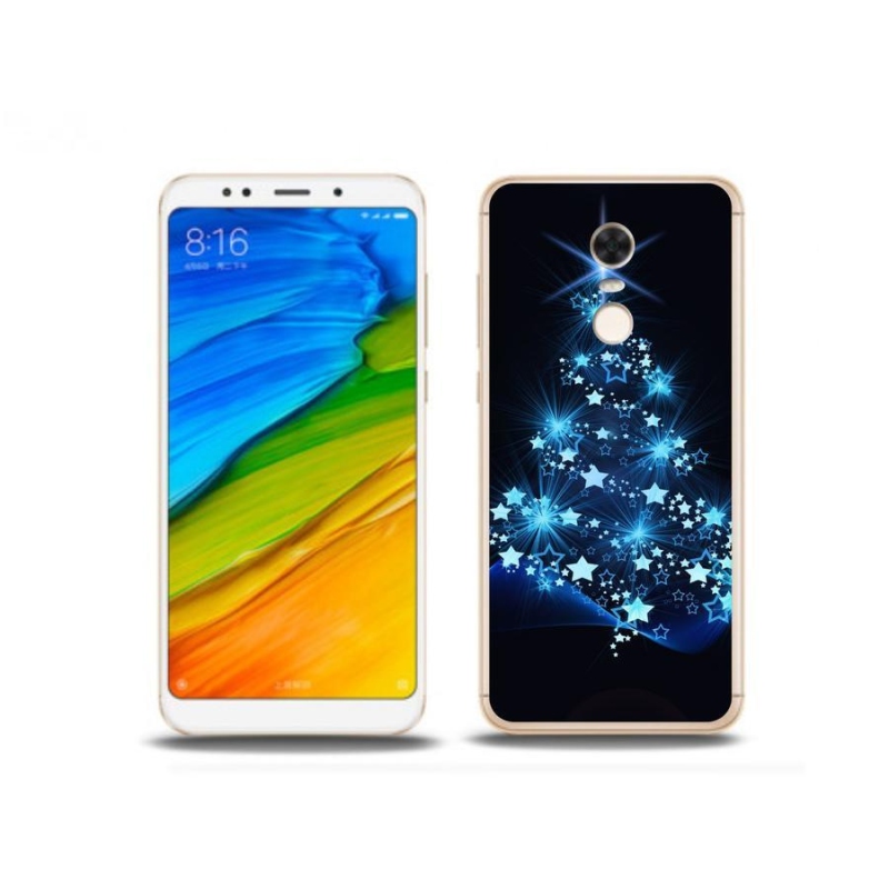 Gelový kryt mmCase na mobil Xiaomi Redmi 5 Plus - vánoční stromek