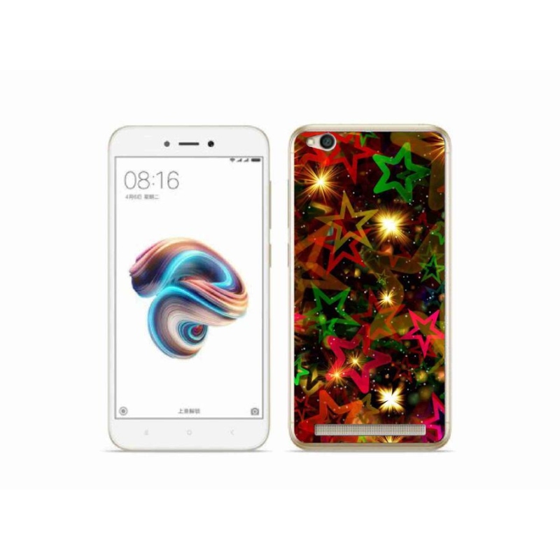 Gelový kryt mmCase na mobil Xiaomi Redmi 5A - barevné hvězdičky