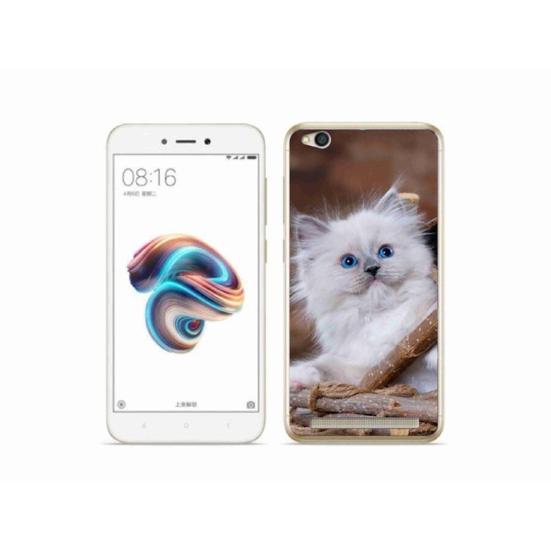 Gelový kryt mmCase na mobil Xiaomi Redmi 5A - bílé kotě