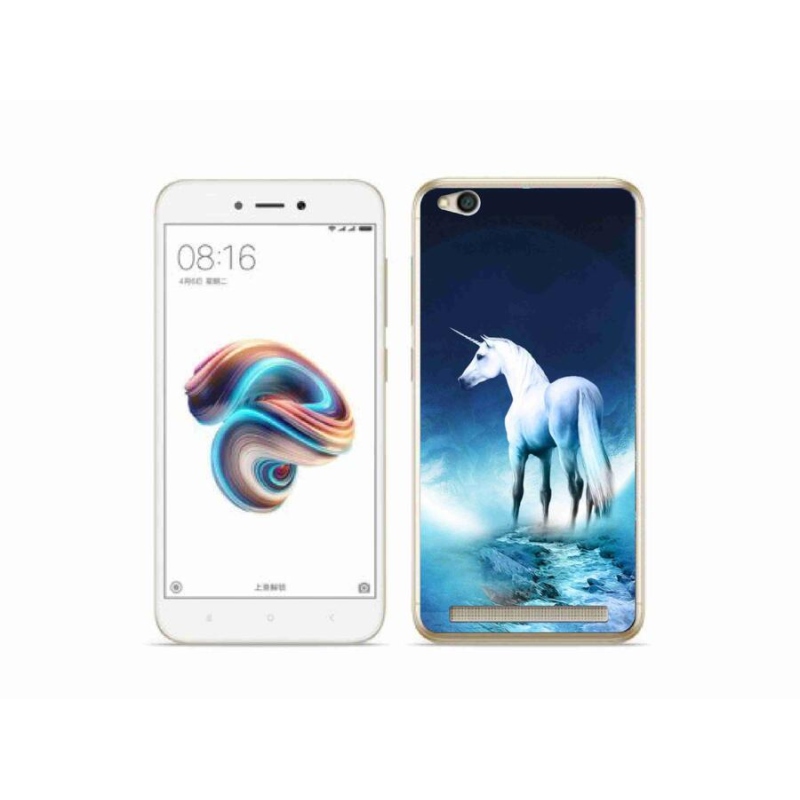 Gelový kryt mmCase na mobil Xiaomi Redmi 5A - bílý jednorožec