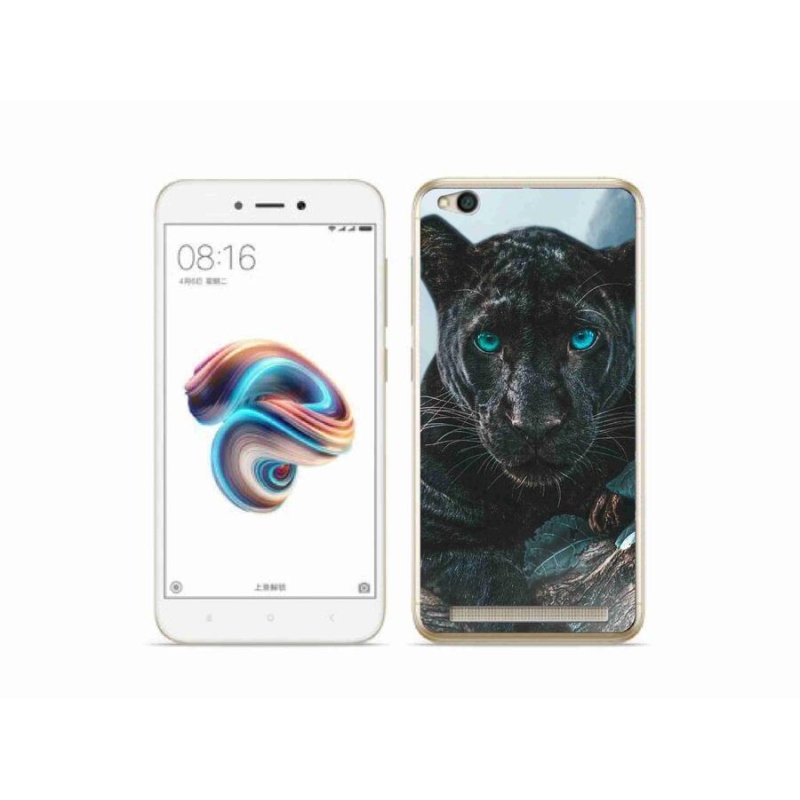 Gelový kryt mmCase na mobil Xiaomi Redmi 5A - černý panter