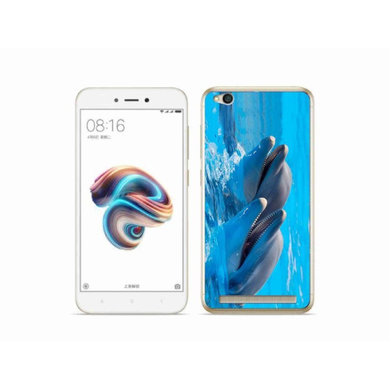 Gelový kryt mmCase na mobil Xiaomi Redmi 5A - delfíni