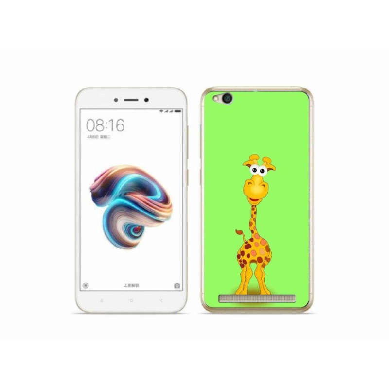 Gelový kryt mmCase na mobil Xiaomi Redmi 5A - kreslená žirafa