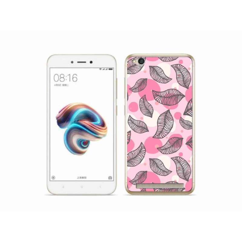 Gelový kryt mmCase na mobil Xiaomi Redmi 5A - kreslené padající listy