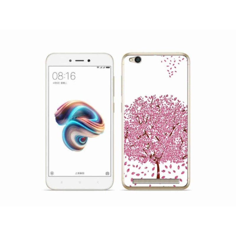 Gelový kryt mmCase na mobil Xiaomi Redmi 5A - kreslený strom s listy