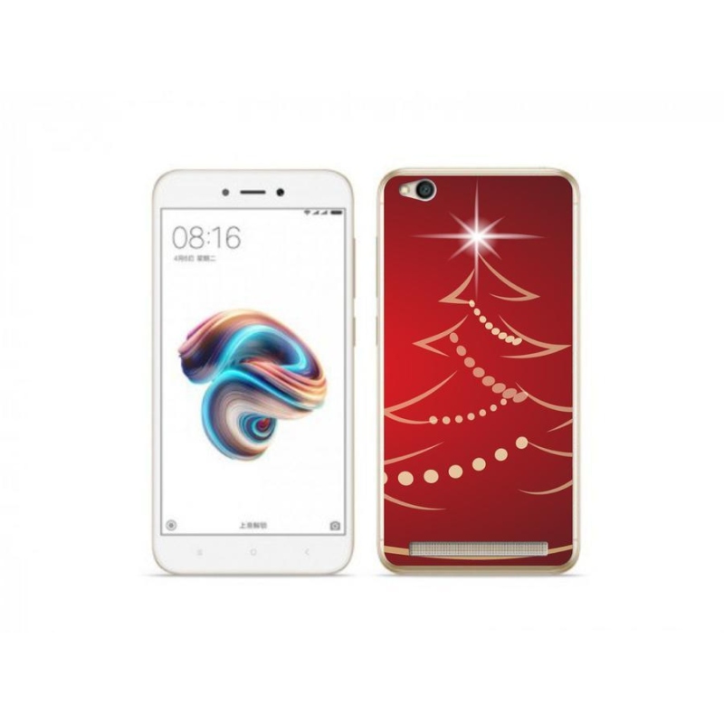 Gelový kryt mmCase na mobil Xiaomi Redmi 5A - kreslený vánoční stromek