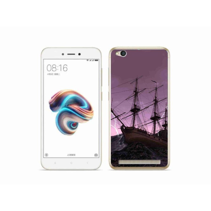 Gelový kryt mmCase na mobil Xiaomi Redmi 5A - loď v bouři