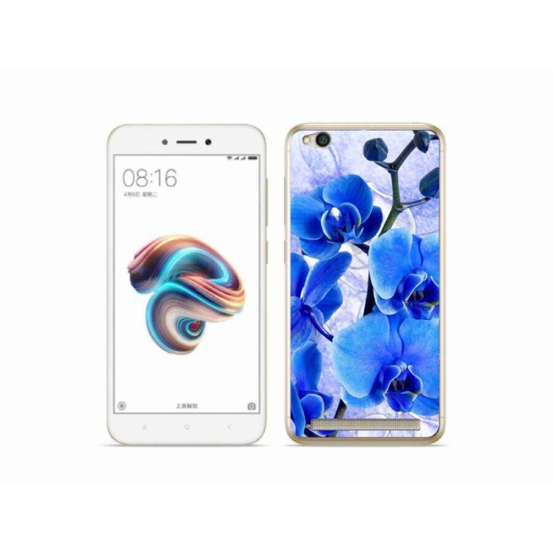 Gelový kryt mmCase na mobil Xiaomi Redmi 5A - modré květy