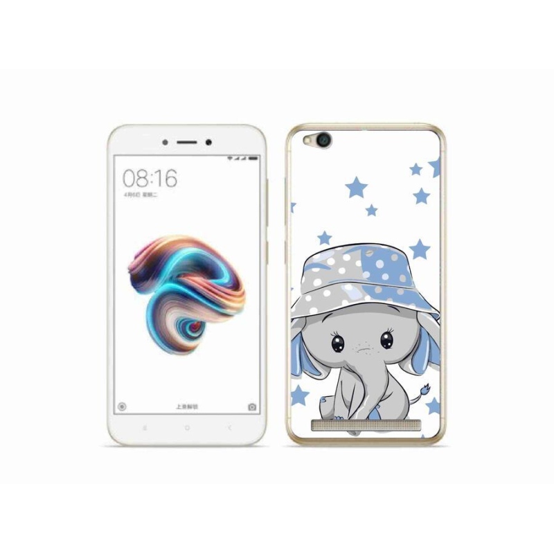 Gelový kryt mmCase na mobil Xiaomi Redmi 5A - modrý slon