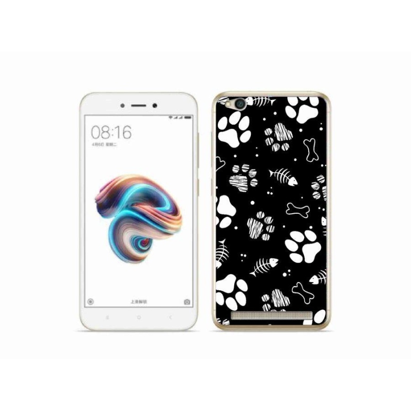 Gelový kryt mmCase na mobil Xiaomi Redmi 5A - psí tlapky