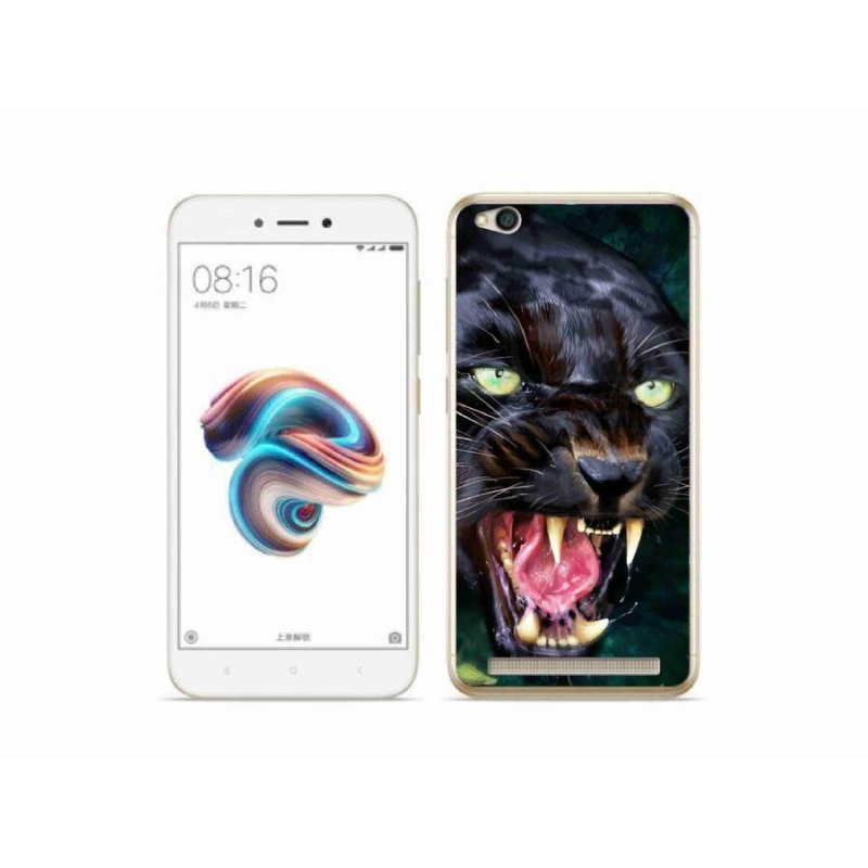 Gelový kryt mmCase na mobil Xiaomi Redmi 5A - rozzuřený černý panter