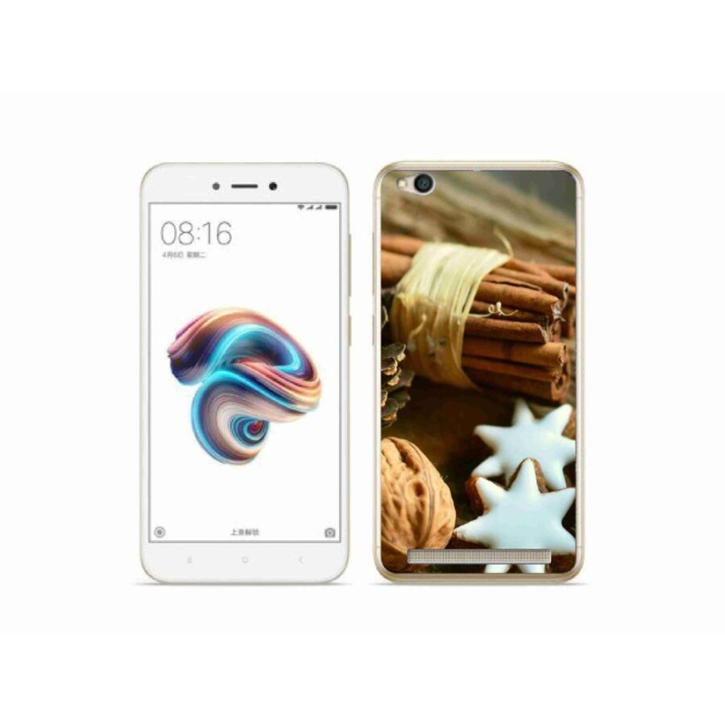Gelový kryt mmCase na mobil Xiaomi Redmi 5A - skořice a perníčky