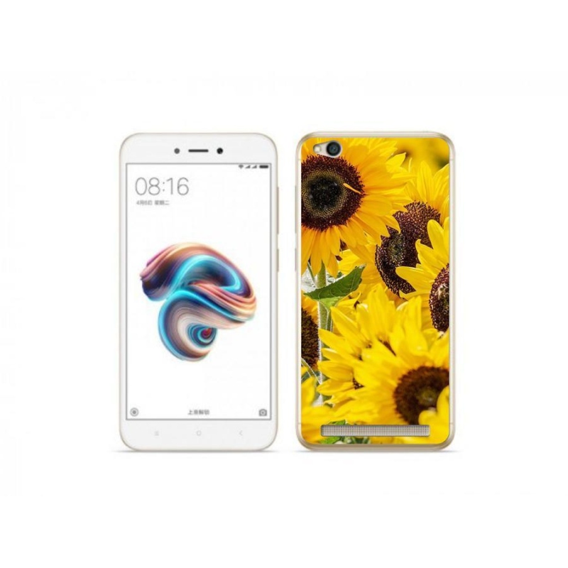 Gelový kryt mmCase na mobil Xiaomi Redmi 5A - slunečnice