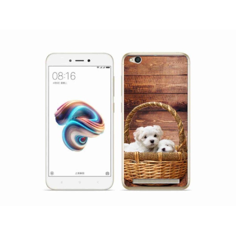 Gelový kryt mmCase na mobil Xiaomi Redmi 5A - štěňátka